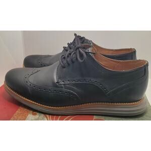 Cole Haan Original Grand Shortwing Men’s 9.5 W Black Casual Dress Shoes C26470